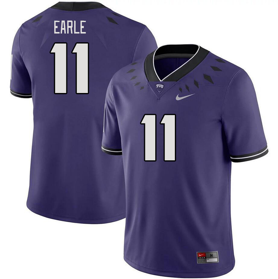Men #11 JoJo Earle TCU Horned Frogs 2023 College Footbal Jerseys Stitched-Purple